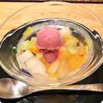 天麩羅 巽 - 秋のフルーツ、ゼリー寄せ