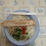 宮川製麺所 - ぶっかけうどん(冷･大)とちくわ天