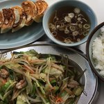 Makoto Shokudou - 野菜炒め、餃子、ライス