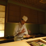 鮨 安吉 - かなり無理を言って写真を撮らせて頂きました