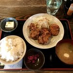 こじま - 日替りランチ@550円 鶏の唐揚げ