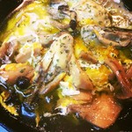 Kiseki Noushito Shizenhawai Mbisutoromujika - 牡蠣とキノコと卵のアヒージョ