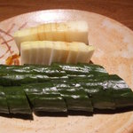 鳥茂 - お新香盛り合わせ