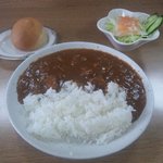 ハーモニー - おやじカレー（580円）サラダ、パン付き