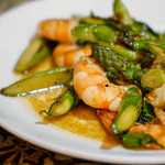 馬来風光美食 - 海老とアスパラ