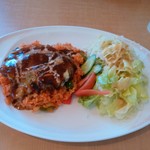 イタリアンハンバーグのせトマトピラフ1100円セット