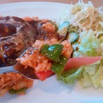 イタリアンハンバーグのせトマトピラフ1100円セット