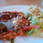 カフェレストランパセリ - イタリアンハンバーグのせトマトピラフ1100円セット