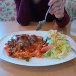 カフェレストランパセリ - イタリアンハンバーグのせトマトピラフ1100円セット