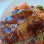 カフェレストランパセリ - イタリアンハンバーグのせトマトピラフ1100円セット