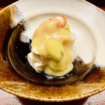 木山 - 車海老と帆立とつまみ湯葉の銀杏餡かけ