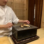 木山 - ご店主自ずから焼いてくださいます( ^ω^ )♬♬