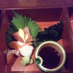 倭 - お刺身はたことサーモン、まぐろ