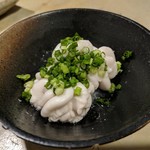 天史朗鮨 - 鱈の白子　塩とネギだけで頂きます