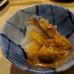 天史朗鮨 - スルメイカの肝醤油掛け