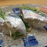 寿司・うなぎ 羽子吾 - 秋刀魚御膳（秋刀魚の握り）
