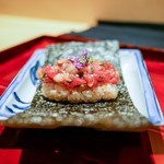 銀座 しのはら - ☆鮪とべったら漬けの手巻き寿司