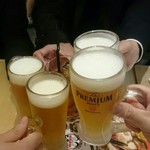 大衆串横丁てっちゃん南1条店 - まずは乾杯