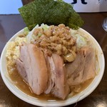 麺屋 歩夢 - 【2018.10.19】小ラーメン750円 ニンニク、ヤサイ、アブラ