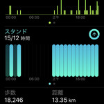 Messe Hannover - この日の歩行。18,246歩。（時差によるズレあり）