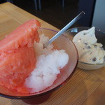 ジェラテリア ジェリーム - ブラッドオレンジ、テキーラ、ラムレーズン