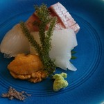 馳走 きむら - 葵にのみついているお造り。