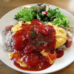 トマトソースが美味しいオムライス