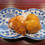 青華こばやし - 30年11月　玉子フライ、車海老、唐墨