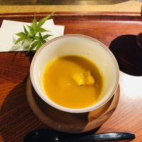 天ぷら 松 - 先付　南瓜のすりおろし　帆立貝