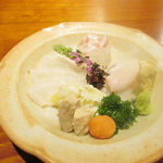 不風流 - 本日のお造り　カワハギ　肝　白身魚