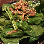 ベーコンとほうれん草サラダ