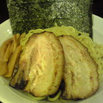 麺屋 御神本 - つけ麺には海苔と叉焼が