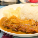 香港 贊記茶餐廳 - 香港チキンカレーライス@730円