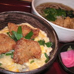 蕎麦と鴨料理 心斎橋 宗平 - ランチ　鴨かつ丼、ミニ蕎麦付き