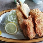 天杉 - ミックスフライ定食（A）1080円（税込）