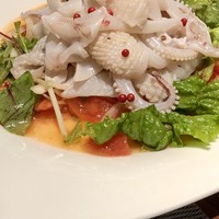 中国四川酒家 蔓山 - 白烏賊とトマトのサラダ山椒風味
