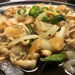 おふくろ亭 - 白ホル定食 ニンニク醤油 飯中 500円
      ハムカツ 100円
      フライ二品 100円