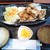 素材屋 - 鶏唐揚げ定食 ８５０円(税込)(2018年10月30日撮影)