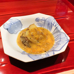 銀座 しのはら - 蝦夷鮑に生卵と白トリュフ