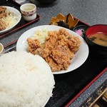 光玉母食堂 めし しんちゃん - からあげミックス定食＋大盛