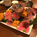 Miyakejima - 八丈島から直送された金目鯛、ハタ、マグロ、カマスの炙り、どれも肉厚で堪りません！