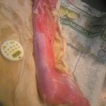 ビストロ バキュース - 生のウサギ。上が頭です。