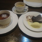 ビストロ バキュース - 栗のブリュレ、モワルーショコラ、エスプレッソ