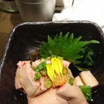 くずし割烹 肴屋八兵衛 - 2018.10鮭のとろとろ白子ポン酢