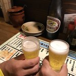 韋駄天 - 大瓶ビール395円で乾杯！