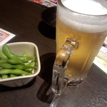 とりの介 - ビールとお通し