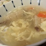 中国菜 オイル - 中華菜 オイル(大阪府大阪市福島区福島)四川麻婆豆腐ランチ(小皿・スープ・ご飯付)