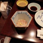 土佐料理 祢保希 - 鰹を使って作る塩辛である酒盗を初めて頂きましたが
      お酒のあて用の料理とあってかなり塩辛かったです。