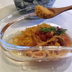 やまぐち - 本鮪の漬けとフルーツトマトのカッペリーニにカラスミかけ放題♡