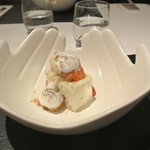 リストランテ カノフィーロ - ゴルゴンゾーラのセミフレッド　干し柿のコンポスタ